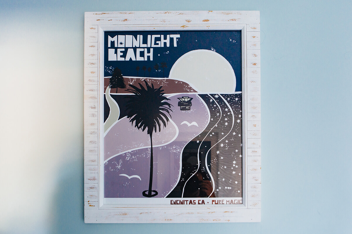 photo of a painting titled Moonlight Beach