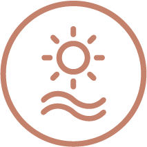 icon of sun and water